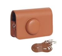 ULIJTH Étui de transport de couleur unie pour H35 501F Housse de protection en PU avec bandoulière réglable Sac pour appareil photo, marron