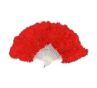 ULIJTH Éventail décoratif portable à plumes douces avec design léger Idéal pour les portraits de mariée et les accessoires de fête de mariée
