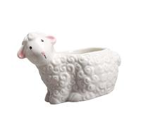 ULIJTH Green Sheep Plan Pot à plantes artisanal en céramique Excellent pour salon, porche, bureau, décoration adorable en céramique