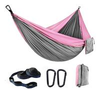 ULIJTH Hamac de camping en nylon avec bandes d'arbre et sac de rangement de voyage, chaise texturée en nylon, hamac de voyage portable avec sac de transport