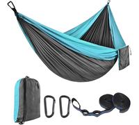 ULIJTH Hamac de camping en nylon avec bandes d'arbre et sac de rangement de voyage, chaise texturée en nylon, hamac de voyage portable avec sac de transport