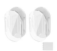 ULIJTH Lot de 2 supports de câbles USB en acrylique avec bandes adhésives puissantes, organiseurs de cordons muraux en verre, organiseurs de cordons de bureau faciles à installer pour les petits