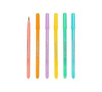 ULIJTH Lot de 6 surligneurs fluorescents avec pinceau doux pour études bibliques et fournitures scolaires