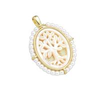 ULIJTH Médailles ovales à la mode Vierge Marie, accessoire pour la fabrication de bijoux avec perles d'eau douce et coquillages