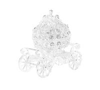 ULIJTH Metallics Figurine de carrosse de Cendrillon Détails complexes et décoration en cristal Décoration artistique domestique Sculpture de carrosse citrouilles