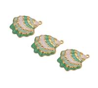 ULIJTH Pendentif en forme de coquillage en acier inoxydable galvanisé sous vide léger pour accessoires faits à la main, breloque de boucle d'oreille personnalisable pour bracelets, taille unique