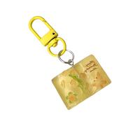 ULIJTH Porte-clés avec pendentif papillon et fleur pour sac à main, cadeau attentionné pour ami, motif fleur de dessin animé, bijoux, jaune, taille unique