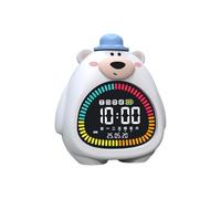 ULIJTH Réveil en forme d'ours de dessin animé avec éclairage d'ambiance personnalisable en silicone PVC Décoration de chambre d'enfant Veilleuse en silicone Forme d'ours