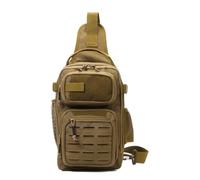 ULIJTH Sac à bandoulière pour matériel de pêche, sac à bandoulière unique, multifonctionnel, grande capacité, résistant à l'eau, sacs à dos de pêche, kaki