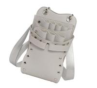 ULIJTH Sac de rangement pour ciseaux de barbier, 7 compartiments avec sangle à bandoulière, poches de rangement pour outils de coiffure professionnels, ceinture de rangement pour ciseaux de salon