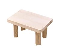 ULIJTH Tabouret compact en bois naturel pour économiser de l'espace - Finition bio - Repose-pieds multifonction