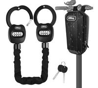 Ulikey Antivol Trotinette Electrique, Antivol Chaine Serrure à Combinaison avec Sac Etanche et Vos Clés, Menotte Antivols Velo pour Bicyclette, Scooter, Vélo Electrique, Trottinette Auto-Equilibrée