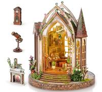 Ulikey Book Nook Kit, Maison Miniature a Construire DIY Miniature House Miniature de Jardin House avec Lampe LED, Meubles, Fleur pour Cadeaux, Décoration, Adultes, Enfant (Sunshine Cottage)