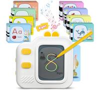 Ulikey Cartes Éducatives Parlantes, 120 Feuilles de 240 Mots Carte Flash Parlante Anglais, Jouets Interactifs Éducatifs Montessori pour Jeunes Enfants de 2 à 6 Ans, Première Lecture & Écriture
