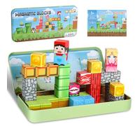 Ulikey Construction Magnetique Enfant, Portables Boîte Bloc Magnetique, Montessori Cube Magnétique pour Garçons et Filles, Jouets Cadeau pour Enfants de 3 4 5 6 7 8+ Ans (35PCS)