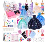 Ulikey Fashion Designer Enfant, 600+Pcs Fashion Design Kit Création de Mode Couture Enfants, Créatifs Activites Kit Couture avec Mannequin Couture Kits pour Cadeau Fille 6-12+Ans