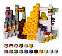 Ulikey Magnetic Blocks, 128 Pièces Construction Magnetique Enfant 2.5 CM Cube Magnétique Cube Magnétique pour Enfants 4 5 6 7 8 9 10 Ans (Mine)