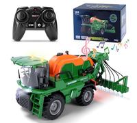 Ulikey Tracteur Enfant, Tracteur Telecommandé avec Irrigation, Jouet Ferme Voiture Telecommandé avec Lumière et Son pour 3 4 5 6 7 8 9 Ans Garçons Filles Cadeau d'anniversaire