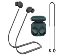 ULITIQ Compatible avec Samsung Galaxy Buds 2 Pro, cordon d'écouteurs sport en silicone, sangles anti-perte accessoires, cordon tour de cou anti-perte souple, connecteur de support de course (noir)