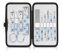 Uliya Kit Manucre Pedicure 10Pcs Professionnel Coupe Ongle Cuticule (Bleu)