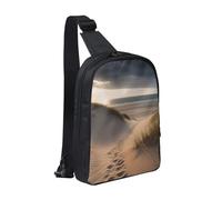 ULKMFFCF Beach dunes Sac à bandoulière imprimé pour homme et femme - Étanche - Sac à bandoulière