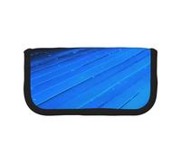 ULKMFFCF Blue Line Trousse à crayons en toile imprimée - Grande capacité pour l'école, le bureau, les stylos, les cosmétiques, Noir , Taille unique, Cartable