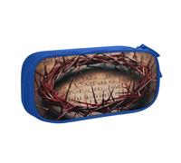 ULKMFFCF Crown of Thorns Trousse à crayons avec fermeture éclair pour l'école, le bureau, les voyages et le maquillage Noir, bleu, Taille unique, Cartable