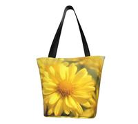 ULKMFFCF Flying Bird Sac à bandoulière imprimé notes de musique pour femme Sac à main Sac fourre-tout Sacs de courses, Tableau Fleur Jaune, Taille unique