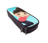 ULKMFFCF Hello Hawaii Trousse à crayons imprimée en cuir synthétique avec fermeture éclair pour l'école, le bureau, les voyages et le maquillage, Jeu de gymnastique., Taille unique, Cartable