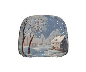 ULKMFFCF Housses universelles pour appuie-tête de siège de voiture avec motif paysage d'hiver pour décoration intérieure de voiture, 1 pièce