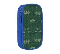 ULKMFFCF Hunter Trousse à crayons avec fermeture éclair pour étudiants, grande capacité et maquillage Motif pétales floraux Vert, bleu, Taille unique, Cartable