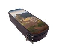 ULKMFFCF Jackson Trousse carrée imprimée en cuir synthétique avec fermeture éclair pour l'école, le bureau, les voyages et le maquillage, Gunsan, Taille unique, Cartable