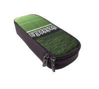 ULKMFFCF Jackson Trousse carrée imprimée en cuir synthétique avec fermeture éclair pour l'école, le bureau, les voyages et le maquillage, Terrain de football vert., Taille unique, Cartable