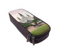 ULKMFFCF Jackson Trousse carrée imprimée en cuir synthétique avec fermeture éclair pour l'école, le bureau, les voyages et le maquillage, Jackson Square, Taille unique, Cartable