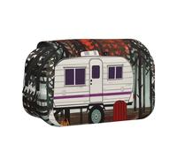 ULKMFFCF Kauai Trousse à crayons double couche avec imprimé Hawaï pour étudiants, fournitures scolaires, organiseur de voyage, Voyage Camping Party, Taille unique, Cartable