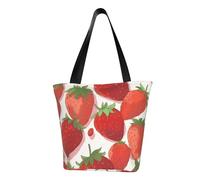 ULKMFFCF Sac à bandoulière imprimé golf noir et blanc pour femme Sac fourre-tout Sac à provisions, fraise, Taille unique