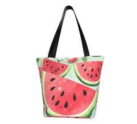 ULKMFFCF Sac à bandoulière imprimé golf noir et blanc pour femme Sac fourre-tout Sac à provisions, Pastèque fruits frais., Taille unique