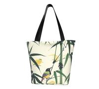 ULKMFFCF Sac à bandoulière imprimé golf noir et blanc pour femme Sac fourre-tout Sac à provisions, Peinture d'art d'oiseaux de dessin animé, Taille unique