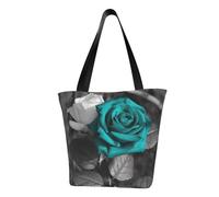 ULKMFFCF Sac à bandoulière imprimé golf noir et blanc pour femme Sac fourre-tout Sac à provisions, Rose gris sarcelle, Taille unique