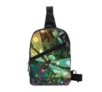 ULKMFFCF Sac à bandoulière imprimé guitare électrique pour homme et femme, sac de sport pliable pour course à pied, randonnée, cyclisme, voyage, travail, Jolie libellule., Taille unique, Sac de voyage