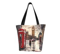 ULKMFFCF Sac à bandoulière imprimé oiseau de paradis tropical pour femme, sac à main, sac fourre-tout, sacs de courses, Cabine téléphonique rouge London Street, Taille unique