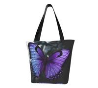 ULKMFFCF Sac à bandoulière imprimé partition musique pour femme Sac à main Sac fourre-tout Sacs de courses, Purple Butterfly Art, Taille unique