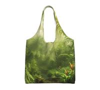 ULKMFFCF Sac fourre-tout en toile imprimée tournesol jaune pour femme, sac à main réutilisable, sac à bandoulière pour l'école, le travail, les voyages, Jungle tropicale sauvage, Taille unique