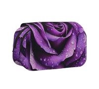 ULKMFFCF San Francisco Trousse à crayons double couche à rabat pour étudiants, fournitures scolaires, organiseur de voyage, Violet Rose, Taille unique, Cartable