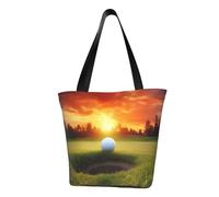 ULKMFFCF The Wild Sac à bandoulière imprimé tigre blanc pour femme Sac à main Sac fourre-tout Sacs de courses, Sport Golf Ball Sunset Tree Balle de golf, Taille unique