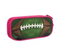 ULKMFFCF Trousse à crayons avec fermeture éclair pour l'école, le bureau, les voyages et le maquillage - Motif ballon de football - Noir - Grande capacité, rose, Taille unique, Cartable