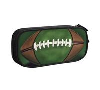 ULKMFFCF Trousse à crayons avec fermeture éclair pour l'école, le bureau, les voyages et le maquillage - Motif ballon de football - Noir - Grande capacité, Noir , Taille unique, Cartable