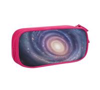ULKMFFCF Trousse à crayons avec impression d'énergie cosmique en spirale spatiale, noire, jolie trousse à crayons avec fermeture éclair pour l'école, le bureau, les voyages et le maquillage, rose