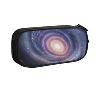 ULKMFFCF Trousse à crayons avec impression d'énergie cosmique en spirale spatiale, noire, jolie trousse à crayons avec fermeture éclair pour l'école, le bureau, les voyages et le maquillage, Noir