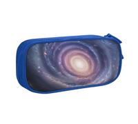 ULKMFFCF Trousse à crayons avec impression d'énergie cosmique en spirale spatiale, noire, jolie trousse à crayons avec fermeture éclair pour l'école, le bureau, les voyages et le maquillage, bleu